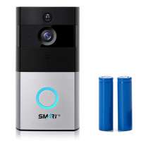 WiFi Video Doorbell, Smart Home Security Camera with Indoor with 2 Rechargeable Batteries