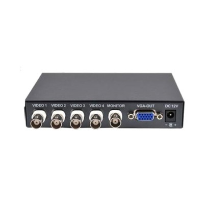 Q440V 4 channel color video quad splitter video processor with VGA Output